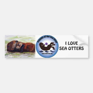 Freunde des Seeotter-Autoaufklebers Autoaufkleber