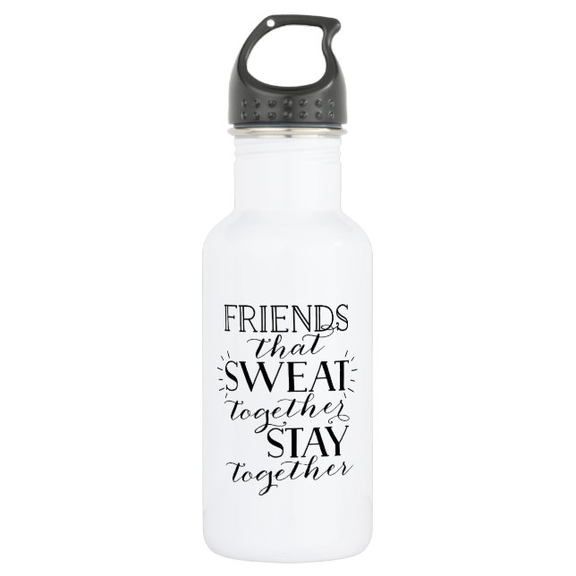 Freunde, die gemeinsam schwitzen Wasserflasche (Vorderseite)