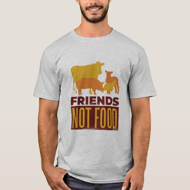 Freunde, die keine Tiere in der Lebensmittelindust T-Shirt (Vorderseite)