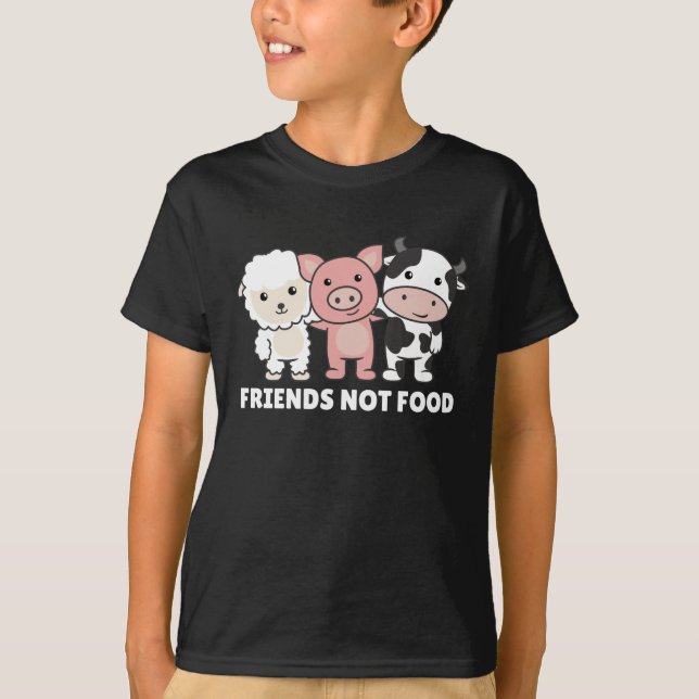 Freunde, die keine Vegane Schafspinnerei essen T-Shirt (Vorderseite)