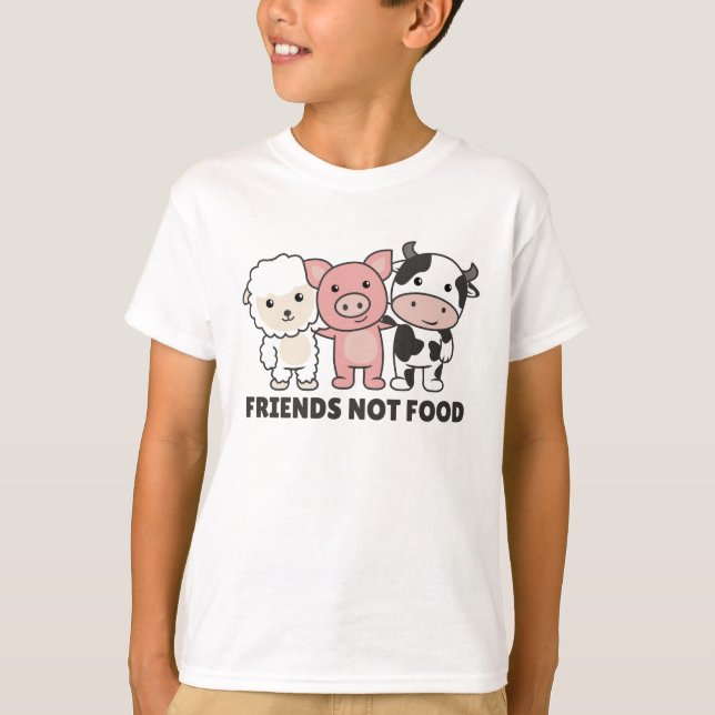 Freunde, die keine Vegane Schafspinnerei essen T-Shirt (Vorderseite)