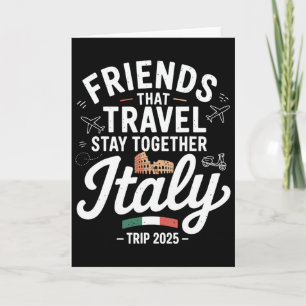 Freunde, die zusammen nach Italien reisen 2025 pas Karte