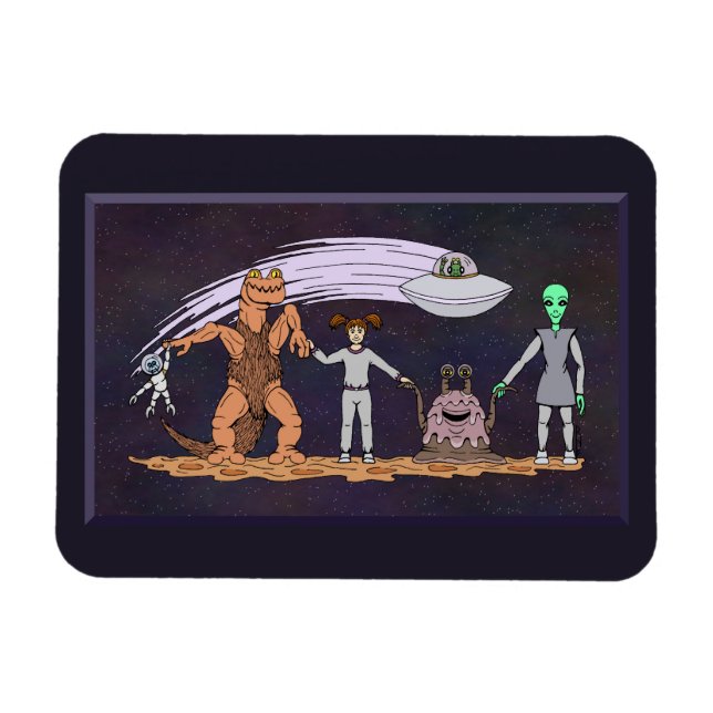 Freunde, egal, welche Unterschiede Magnet (Horizontal)