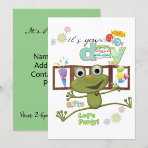 Freunde Familie Frog zum Geburtstag Einladung