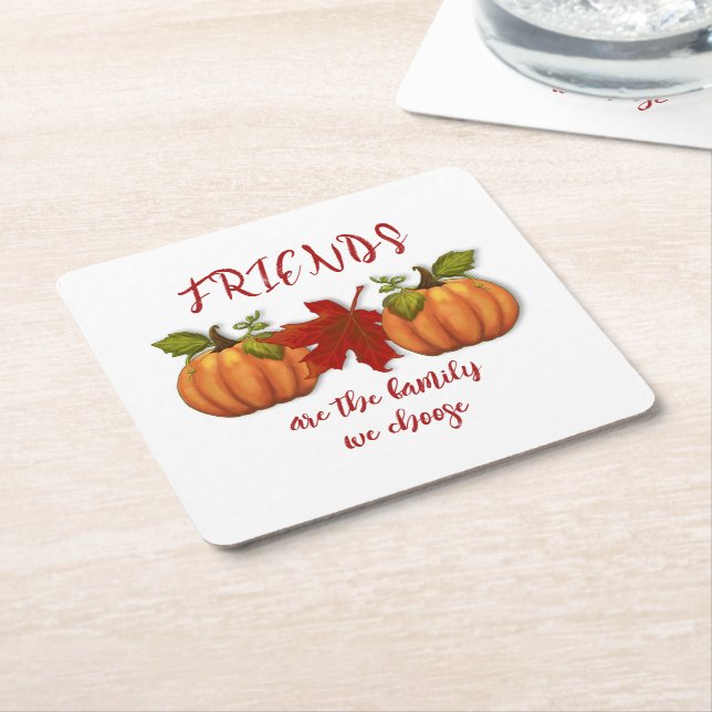 Freunde Familie Wir wählen Pumpkins Rechteckiger Pappuntersetzer (angewinkelt)