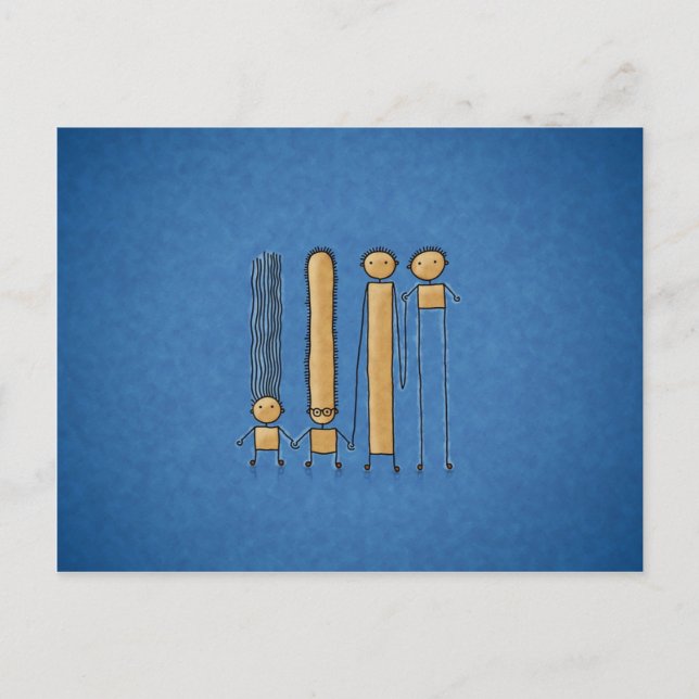 Freunde (Farbe 2) Postkarte (Vorderseite)