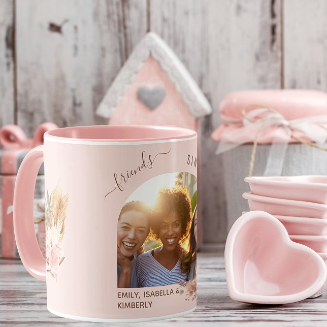 Freunde Foto Pampas Gras Rose Gold rosa Blumen Tasse (Von Creator hochgeladen)