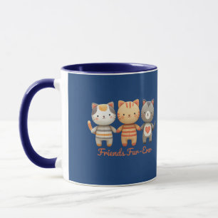 Freunde Fur-Ever Süße Katzen Zwei-Ton-Kaffeetasse Tasse
