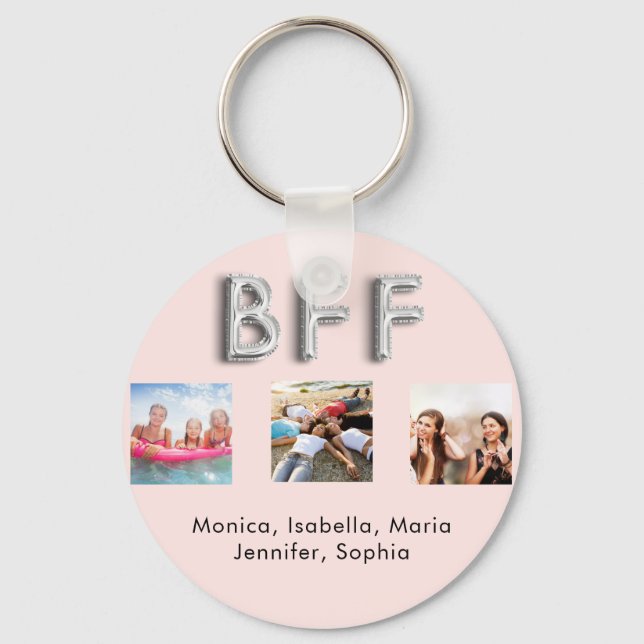 Freunde für immer BESTE FREUNDIN Rose Gold Silber  Schlüsselanhänger (Vorderseite)