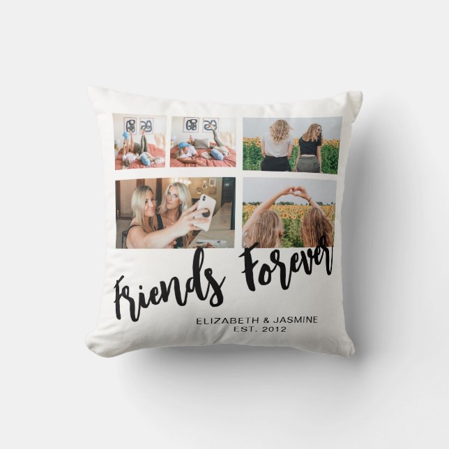Freunde für immer Foto Collage Geschenk für BESTE  Kissen (Vorderseite)