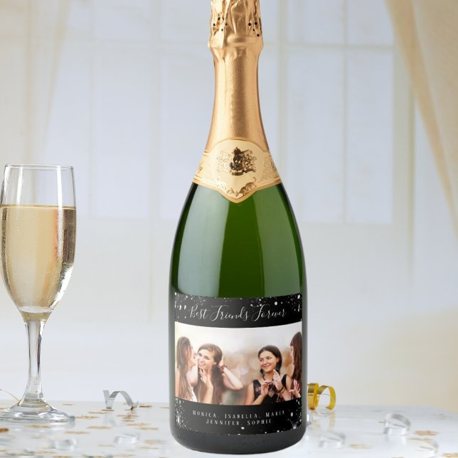 Freunde für immer Foto schwarz silber Glitzer (Von Creator hochgeladen)