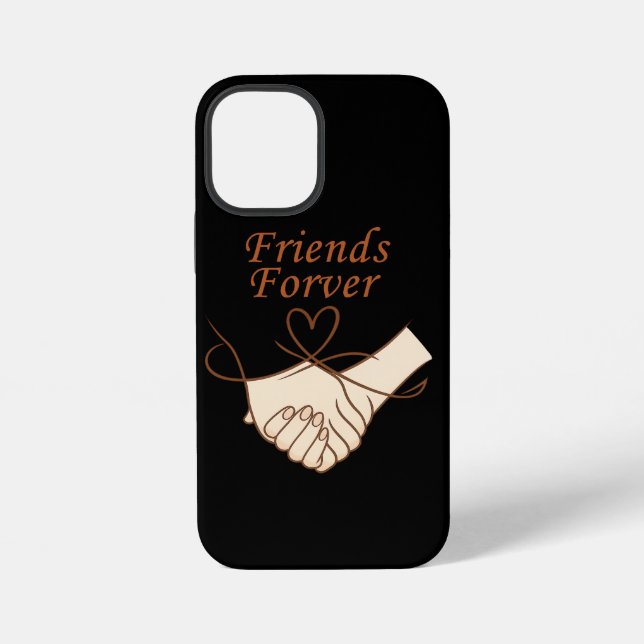 Freunde für immer Heartline Art iPhone 12 Mini Hül Hülle (Rückseite)