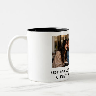 FREUNDE FÜR IMMER personalisierte Foto- und Namens Zweifarbige Tasse