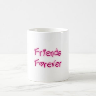 Freunde für immer Pink Hört Typografie Freundschaf Kaffeetasse