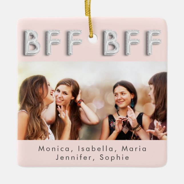 Freunde für immer Rose Gold Silber BESTE FREUNDIN  Keramikornament (Vorderseite)