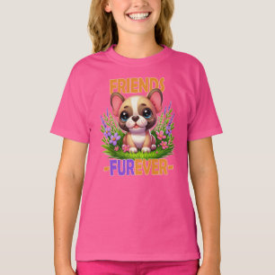 Freunde für immer Wortspiel. Süßer französischer B T-Shirt
