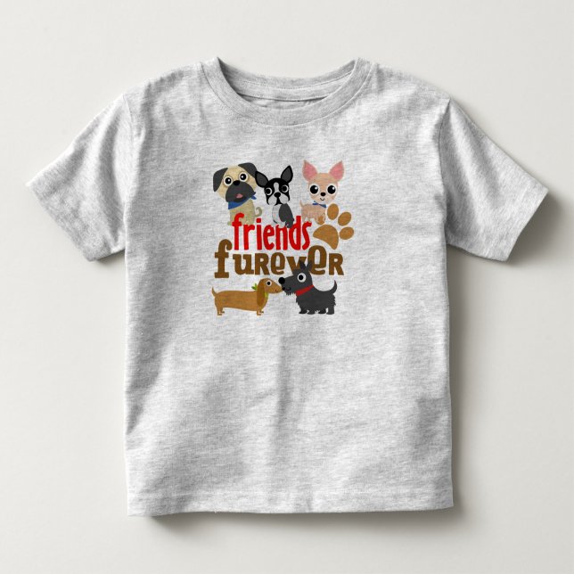 Freunde Furever Hunde Welpen Kleinkind T-shirt (Vorderseite)