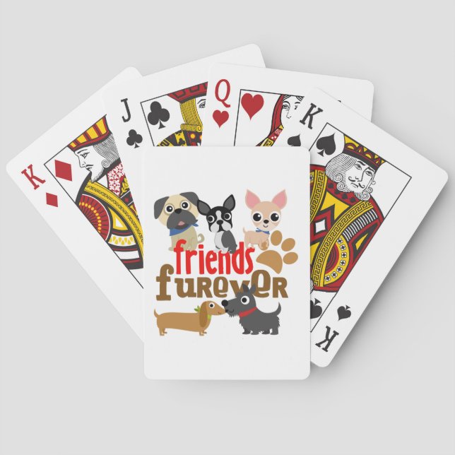 Freunde Furever Hunde Welpen Spielkarten (Rückseite)
