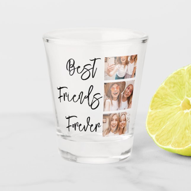 Freunde geben BESTE FREUNDIN Freundschaft Foto Col Schnapsglas (Vorderseite)