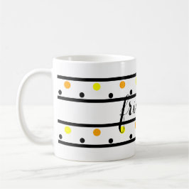 Freunde Gelbe Polka Dots Kaffeetasse