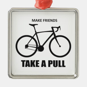 Freunde gewinnen Radfahren Ornament Aus Metall