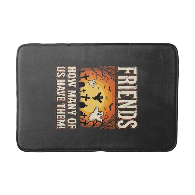 Freunde Halloween Geist Friedhof Design_1 Badematte (Vorderseite)