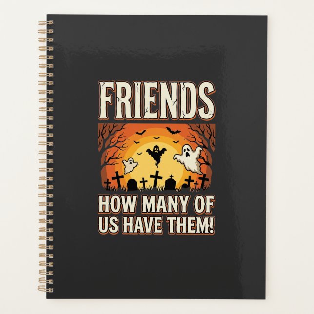 Freunde Halloween Geist Friedhof Design_1 Planer (Vorderseite)