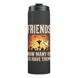 Freunde Halloween Geist Friedhof Design_1 Thermosbecher