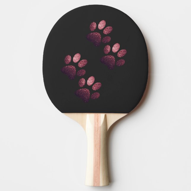 Freunde Hund funkeln dunkelrot Tischtennis Schläger (Vorderseite)
