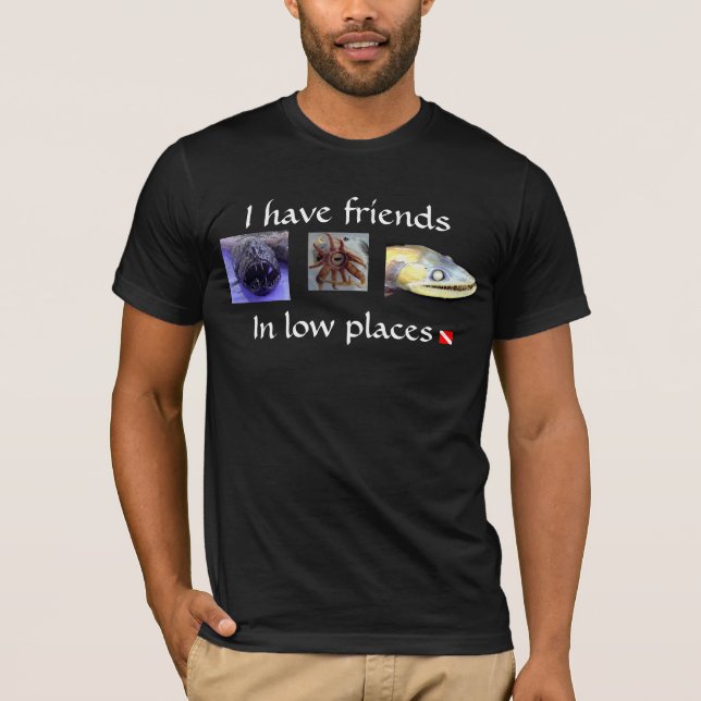 Freunde in den niedrigen Plätzen T-Shirt (Vorderseite)