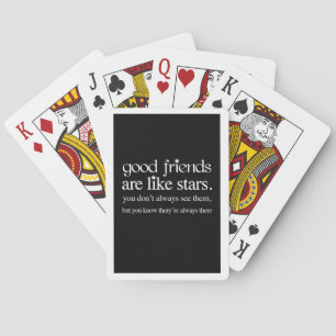 Freunde inspirierendes Zitat Spielkarten