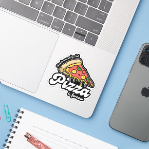 Freunde kommen und gehen, aber Pizza ist für immer Aufkleber