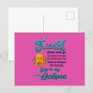Freunde kommen und gehen wie die Wellen des Ozeans Postkarte