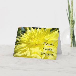 Freunde Lächeln Lachen Karten Custom Dahlia