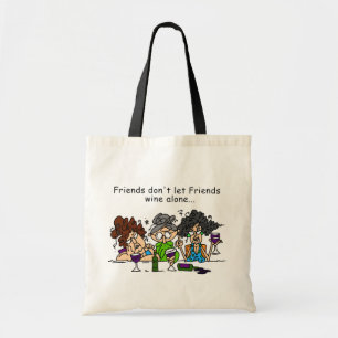 Freunde lassen nicht Freund-Wein allein Tragetasche