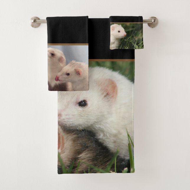Freunde Liebe - Niedliche Frettchen Badhandtuch Set (Insitu)