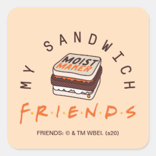 FREUNDE™  Mein Sandwich Quadratischer Aufkleber