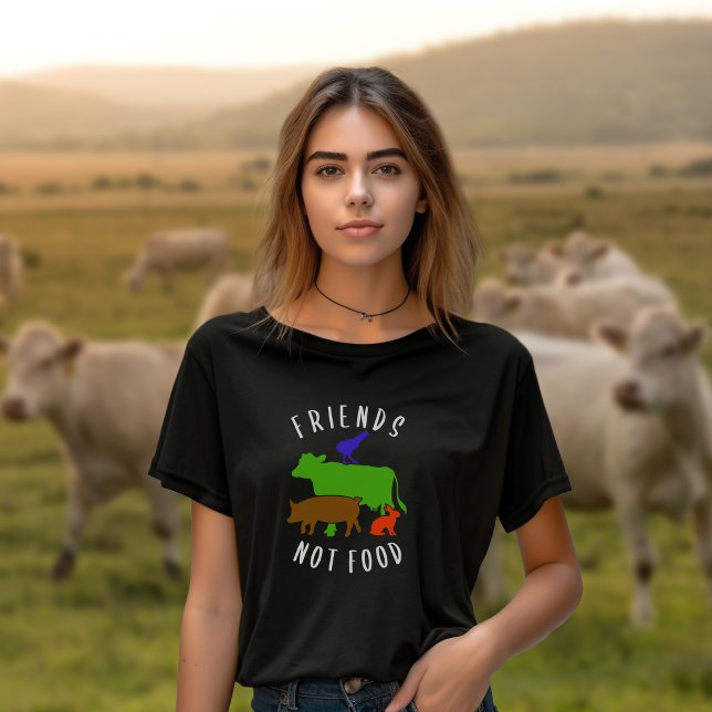 Freunde nicht Ernährung, Tierrechte Veganer Aktivi T-Shirt (Von Creator hochgeladen)