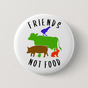 Freunde nicht Essen, Vegan, Button
