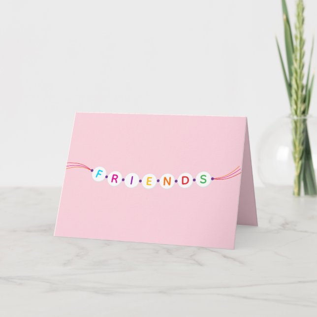 Freunde niedliche Freundschaft Armband pink Valent Einladung (Vorderseite)