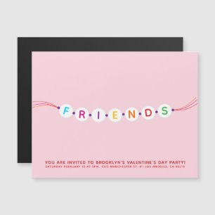 Freunde niedliche Freundschaft Armband pink Valent Magneteinladung