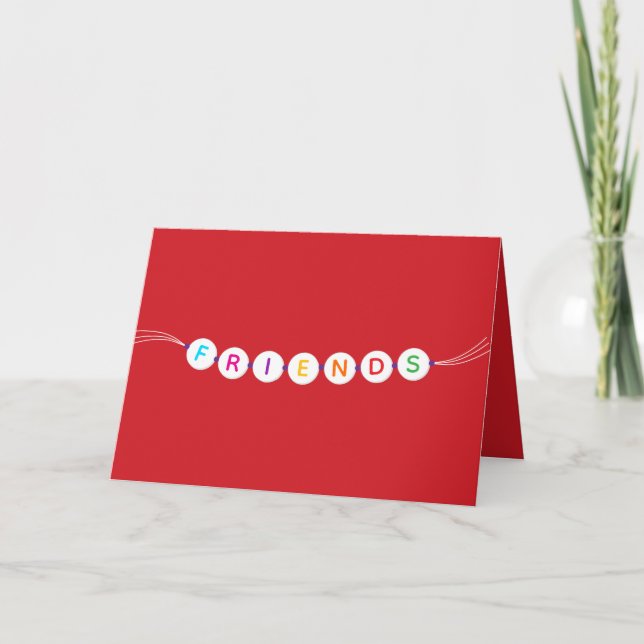 Freunde niedliche Freundschaft Armband Red Valenti Einladung (Vorderseite)