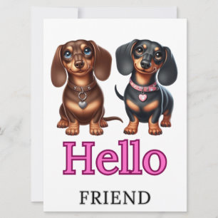 Freunde niedlicher Dackeln Feiertagskarte