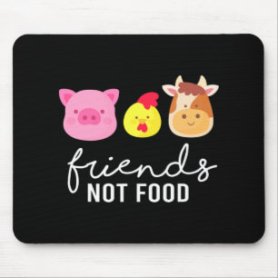 Freunde Schwein Huhn Kuh Keine Lebensmittel Bio Ge Mousepad
