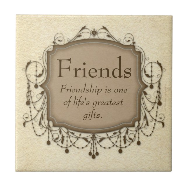 Freunde Sentimental Message Chandelier Tile Plaque Fliese (Vorderseite)
