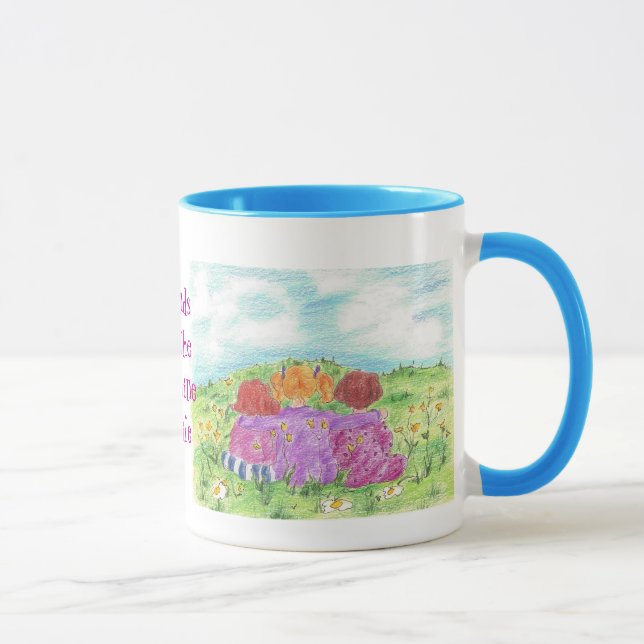 Freunde sind der Sonnenschein des Lebens Blume Wie Tasse (Rechts)