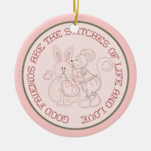 Freunde sind die Stifte des Lebens Keramik Ornament