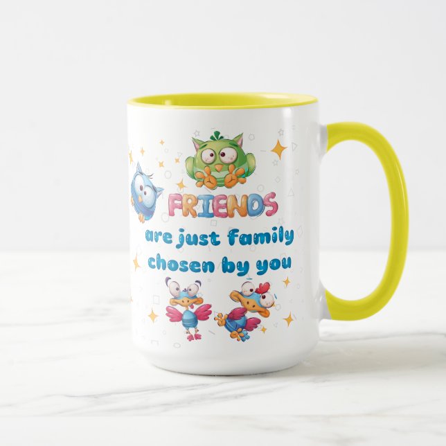 Freunde sind einfach von Ihnen gewählt Tasse (Rechts)
