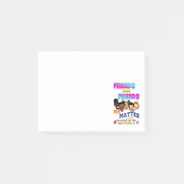 Freunde sind Freunde, egal was Post-it Klebezettel (Vorderseite)