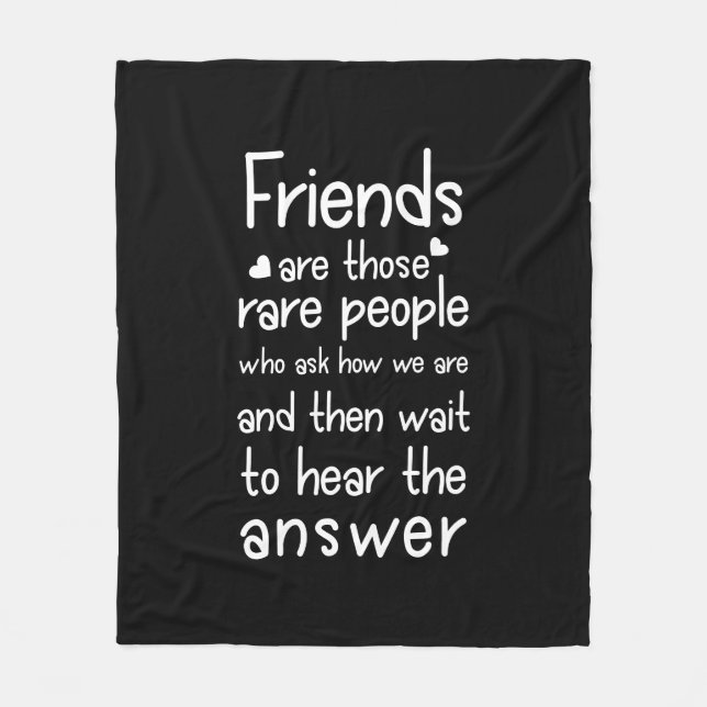 Freunde sind seltene Menschen Friendship Zitat Sch Fleecedecke (Vorderseite)